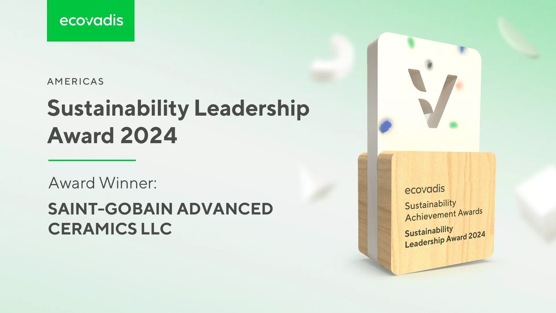 ecovadis sustainability leadership award 2024 saint-gobain boron nitride